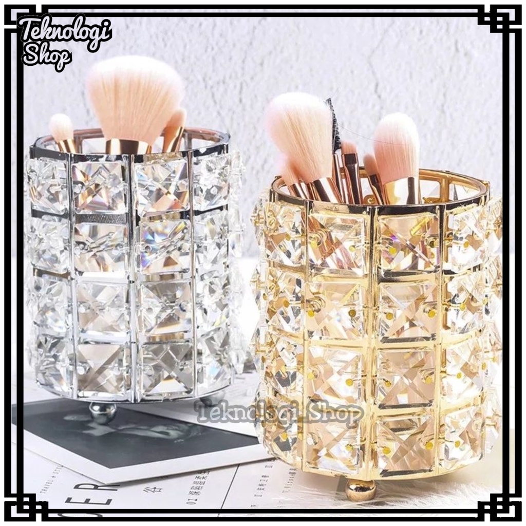 Tempat Tisu Kristal /Tisu Box Crystal /Tempat Kuas Makeup Kristal /Brush Holder Crystal /Crystal Glass