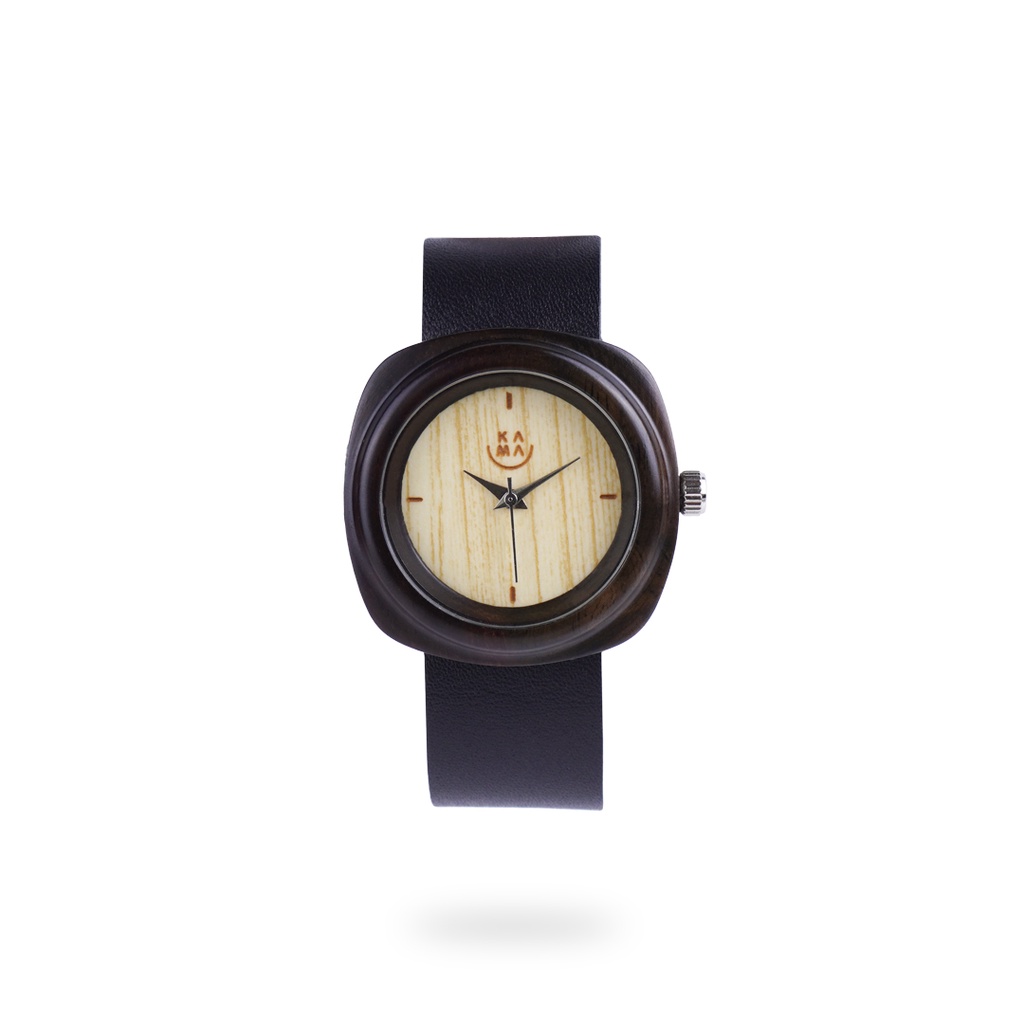 Kama Watch 2.0 Jam Tangan Kayu Sonokeling Dial Putih