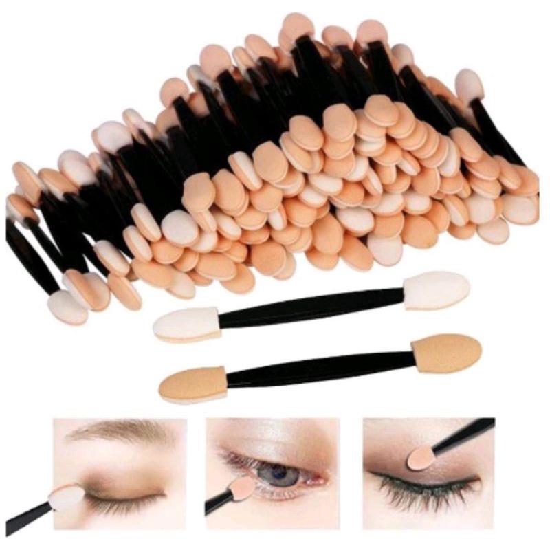 Kuas Eyeshadow / Mini Brush Eye Shadow / Kuas Spon Make Up Mata / Kuas Spons Eye Shadow Disposable / Sponge Kuas Eyeshadow Makeup