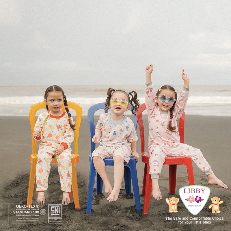 Libby Baby Setelan Panjang motif  BEN VOYAGE/BABY COLLECTION/SUMMER GAMES/THE TERRACE STORY 0-3 bulan - Libby baju bayi Hello Sunshine/Libby The Enchanted Wild