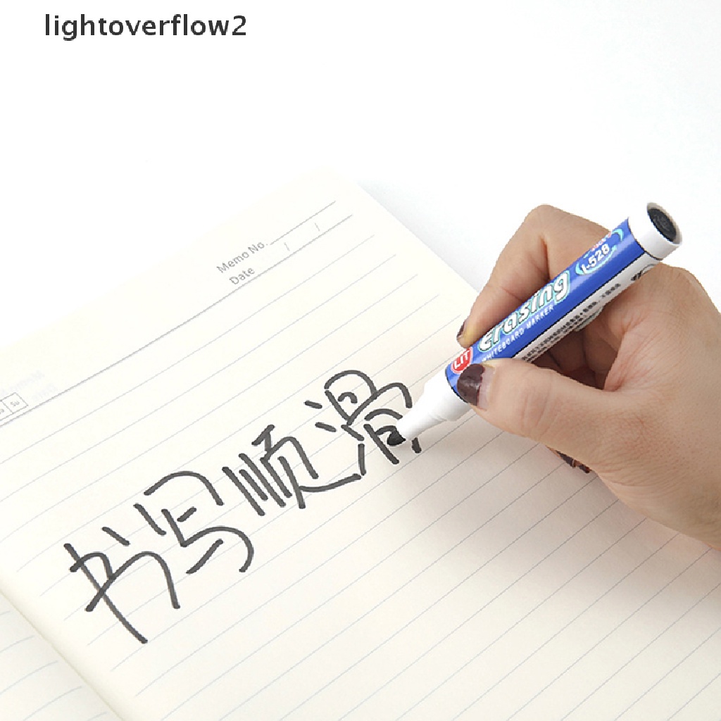 (lightoverflow2) 10pcs / set Spidol Whiteboard Warna Hitam / Biru / Merah
