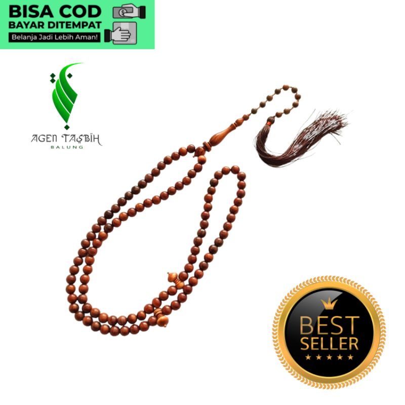 Tasbih Setigi Model Kuncir, Size 8mm isi 99Butir//COD