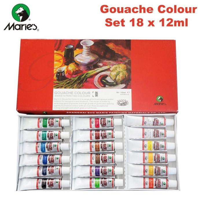 

[COD] Maries Gouache Set 18 Warna x 12ml - 7318B SPECIAL Kode 1266