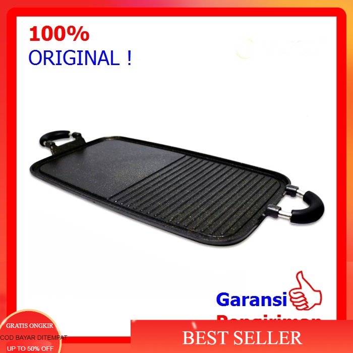 MULTI GRILL PAN Alat panggang panggangan BBQ Daging Ikan Korea 47cm x 27 cm