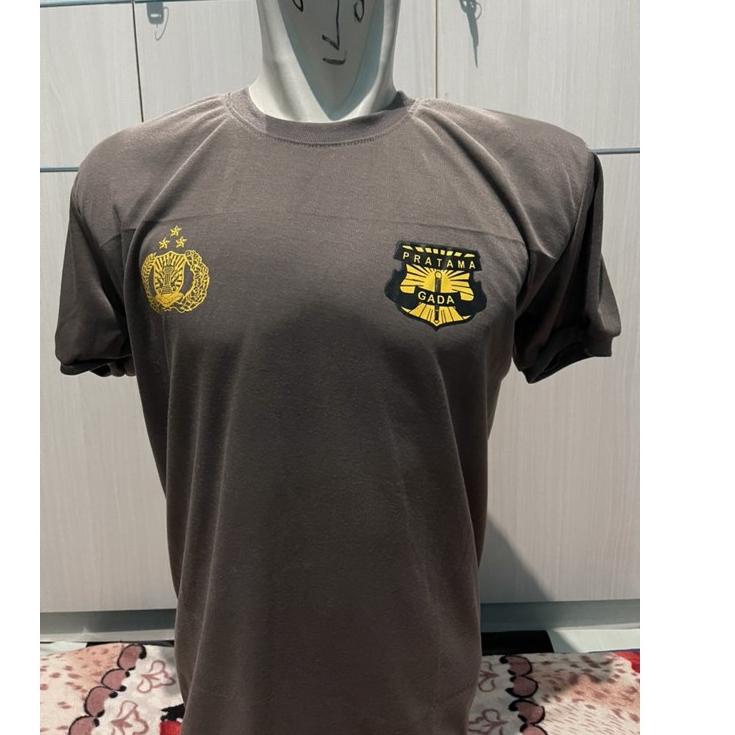 Potongan spesial--KAOS GADA PRATAMA COKLAT- KAOS SATPAM TERBARU