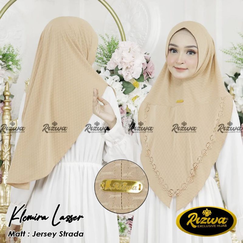 Jilbab Khimar instan premium Rizwa/Khimar jersey/Hijab bergo simple