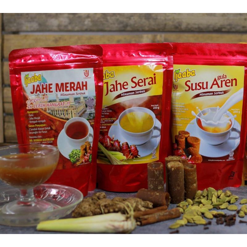 

jahe merah//jahe serai//susu aren ijaba