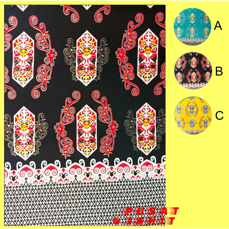 KAIN BATIK KALIMANTAN BORNEO TAMENG PERISAI