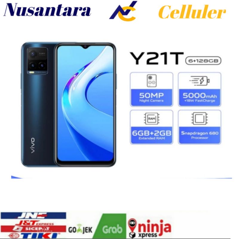 HP VIVO Y21T RAM 6 GB ROM 128 GB [Vivo Y21t 6/128 GB] garansi resmi