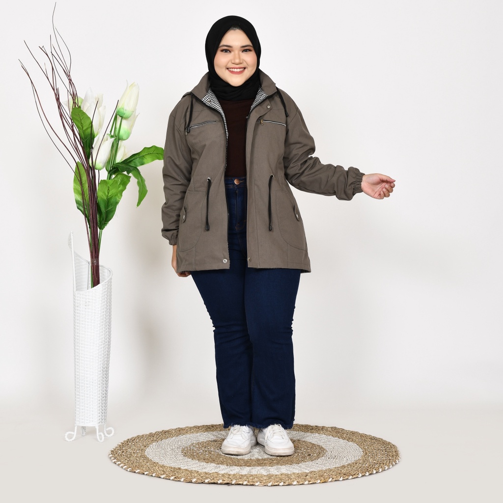 Jaket Parka Wanita Jumbo Muslimah Premium