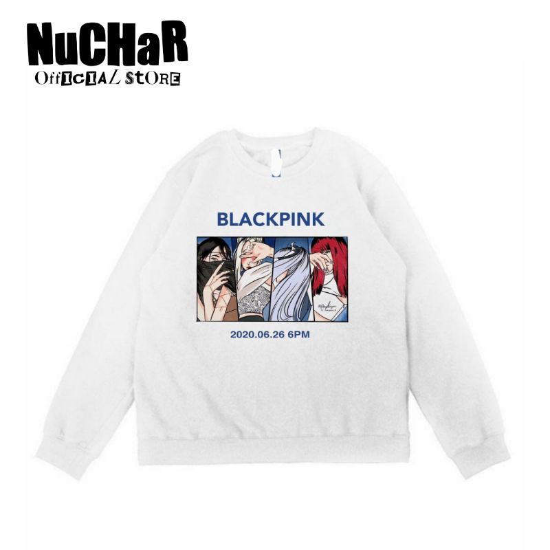 CREWNECK  BLACKPINK - K-POP SWEATSHIRT JACKET - OVERSIZE HITAM PUTIH JAKET PRIA WANITA DEWASA DISTRO