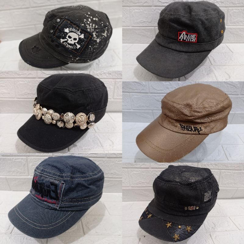 topi murah original pet flat newsboy balon belanda patrol komando kapten second preloved bekas