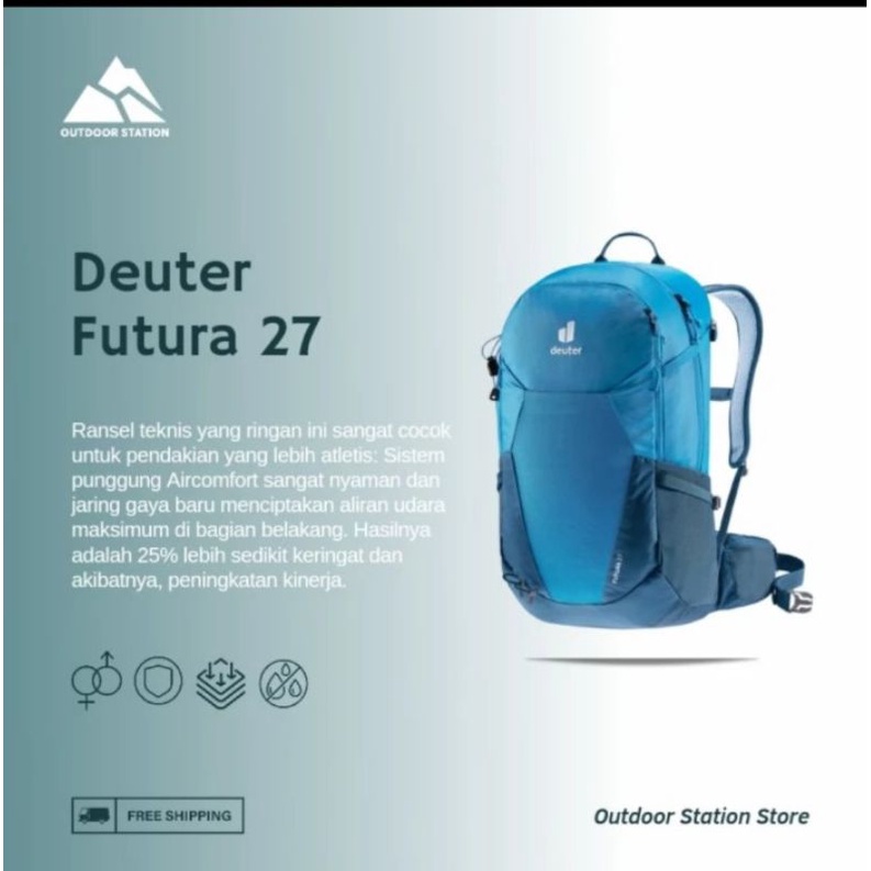 Tas backpack deuter futura 27 new logo ori