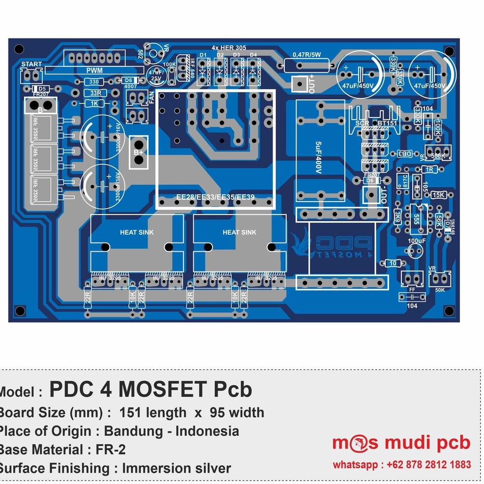 Miliki Segera Inverter Pdc 4 Mosfet PCB + Pwm 78