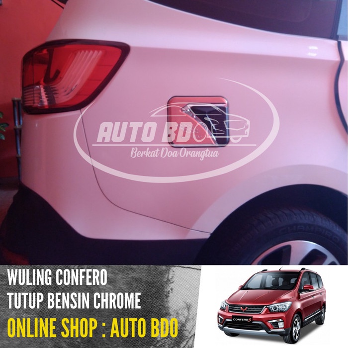 [BAYAR DIRUMAH] Jsl Tutup Bensin Wuling Confero S Tank Cover Model Bestivo Chrome / Perlengkapan Var