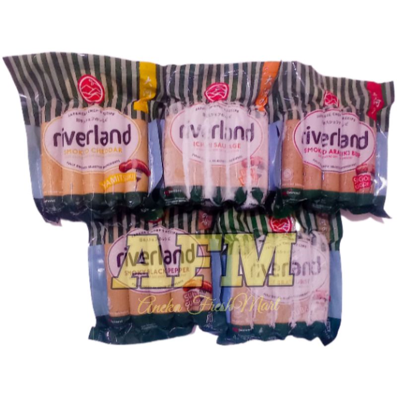 

RIVERLAND SOSIS ARABIKI/BLACKPAPER/SMOKED CHEDDAR/ICHIMI/BRATWURST 360GRAM SOSIS SAPI SOSIS AYAM
