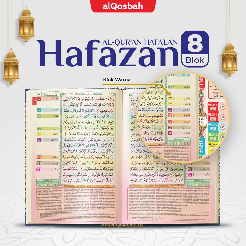 Al-Quran Hafalan HAFAZAN 8 Blok (A5)