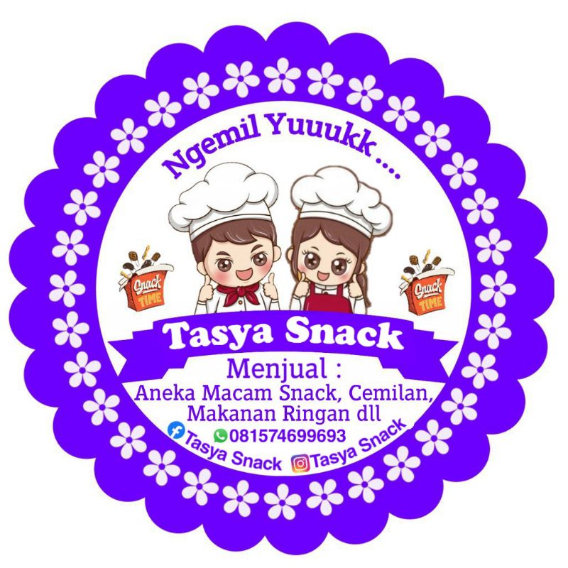 

( MINIMAL ORDER 100 PCS ) STIKER PRODUK KEMASAN MAKANAN / MASAKAN / CEMILAN