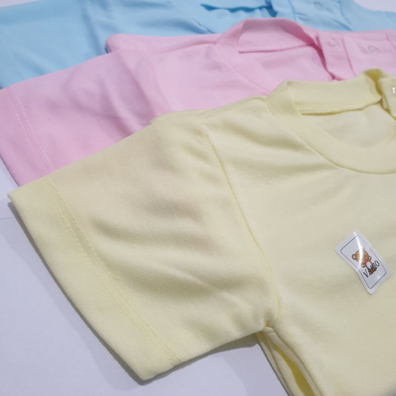 Baju Kaos Bayi Polos Lengan Pendek