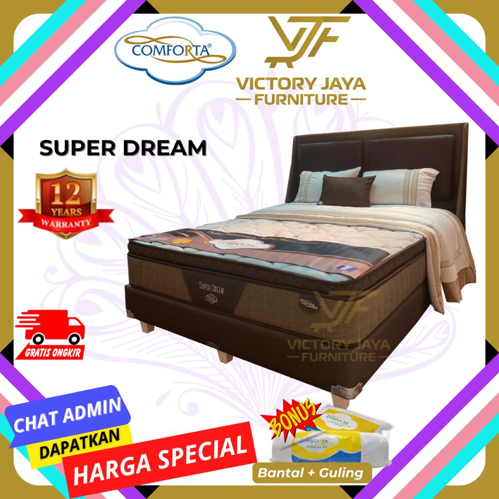 Kasur Spring Bed Comforta New Super Dream (Full Set)