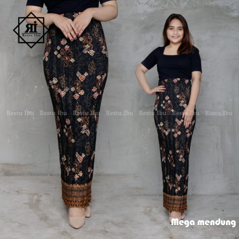 ROK PLISKET BATIK MODERN JUMBO / ROK WISUDA / ROK KEBAYA BATIK MODERN / ROK SERUT / ROK BATIK JUMBO