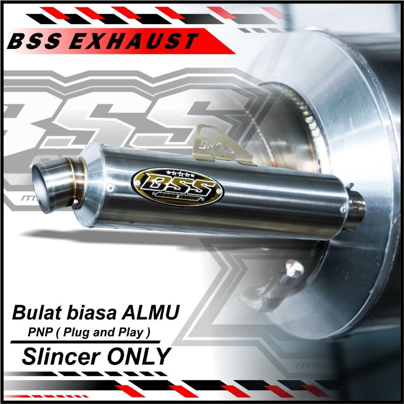 Knalpot BSS_ORIGINAL MODEL BULAT almini cembung free laser nama