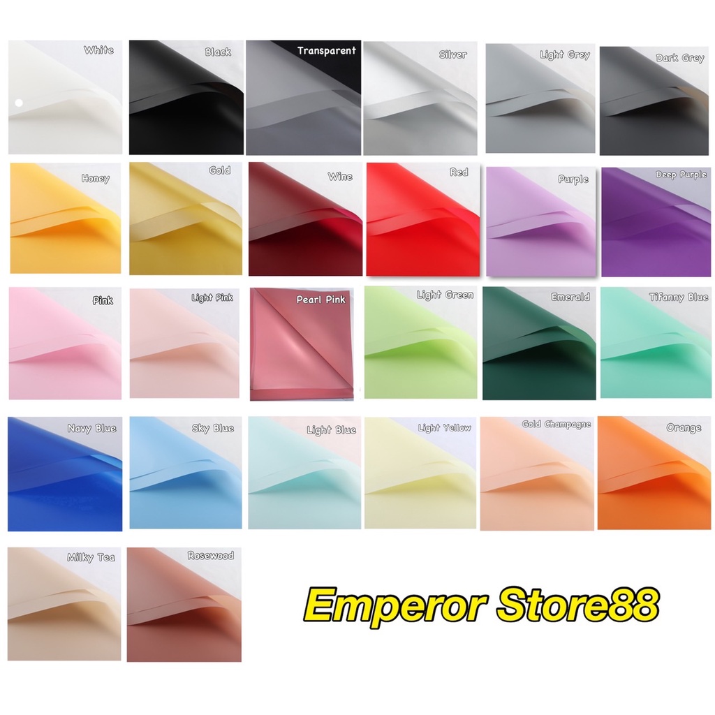 

Flower Wrapping Paper Full Color OPP TRANSPARENT Cellophane Bouquet Florist Kertas Buket Bunga Hand Bouquet Dekor