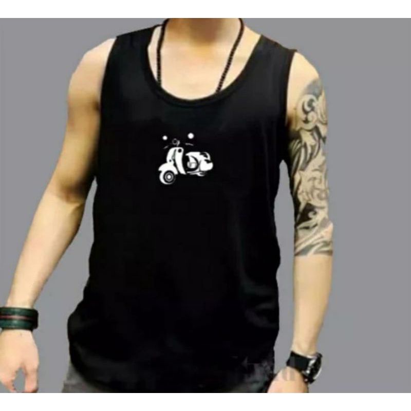 KAOS SINGLET DISTRO PRIA DEWASA MOTIF VESPAA