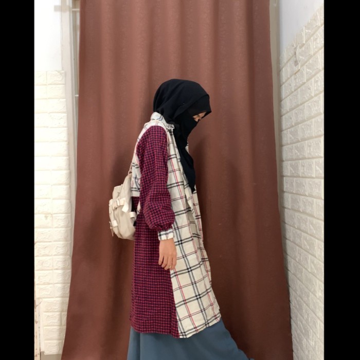 jaket wanita  DENIM JAKET WANITA MUSLIMAH - COAT FLANEL terlaris bisa COD kirim hari ini bestseller 