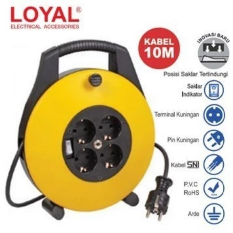 LOYAL BOX KABEL 10M SAKLAR LY-120SK / KABEL ROLL LOYAL 10M SAKLAR LY-120SK