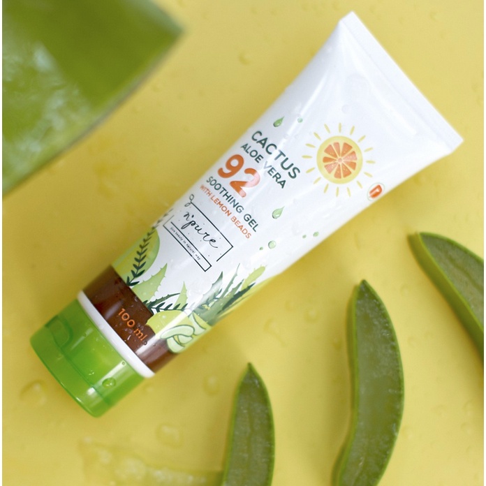 B27 N'PURE 100gr cactus aloe vera soothing gel tube travel size mini kaktus lidah buaya shooting pelembab wajah bpom murah asli original menenangkan melembabkan anti aging acne bruntusan beruntusan jerawat garis halus