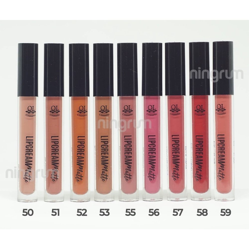 Ningrum QL Cosmetic Lip Cream Matte Lip Color Tahan Lama Pemerah Bibir Lip Cream Waterproof BPOM _ 7008