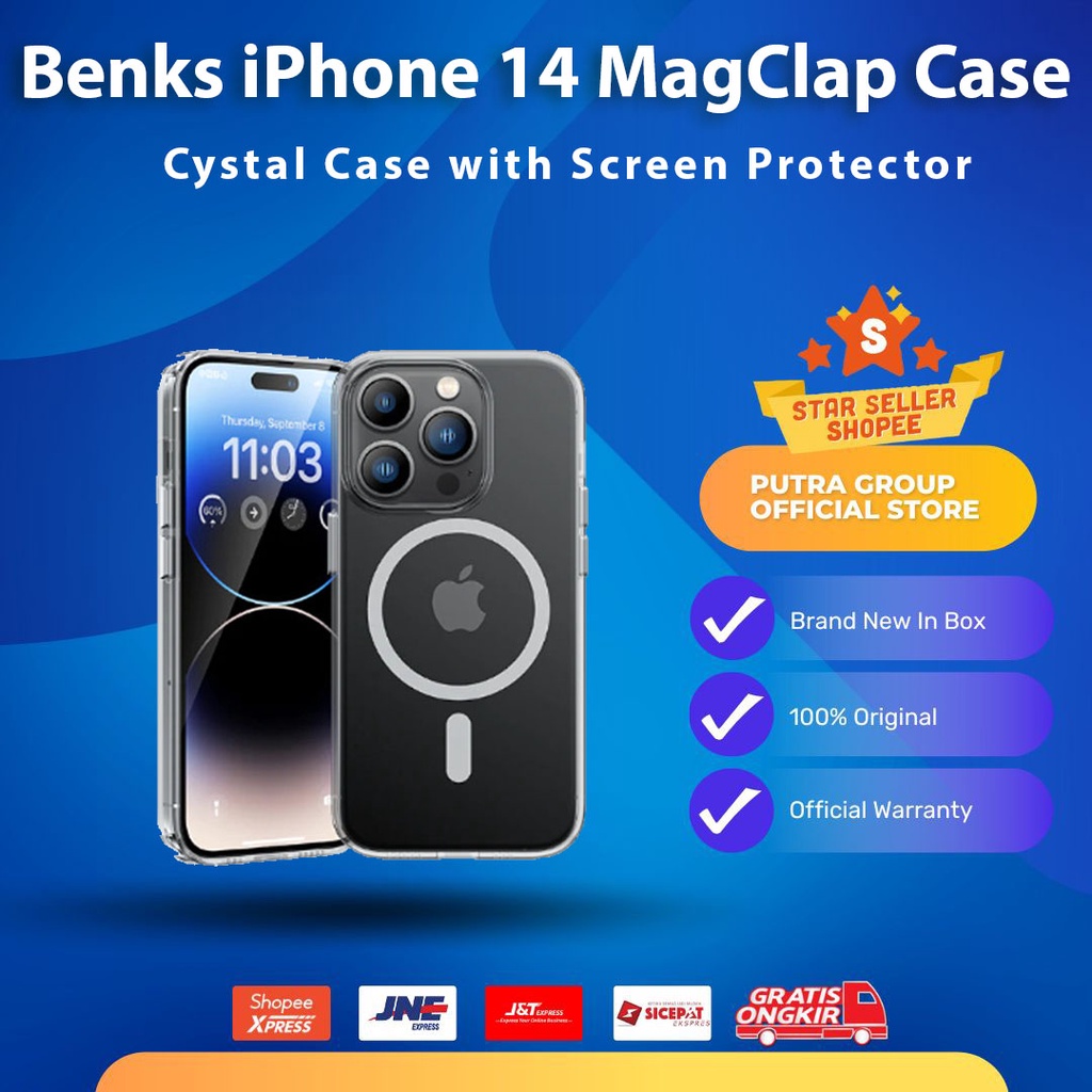 (ORIGINAL) Benks iPhone 14 Pro / 14 Pro Clear Case Magsafe