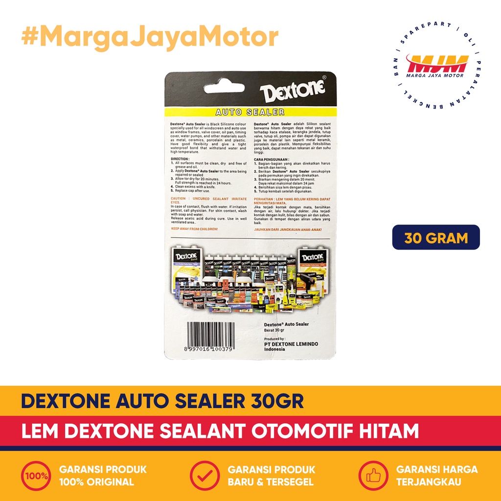 Dextone Auto Sealer 30gr Lem Silicone Sealant Dextone