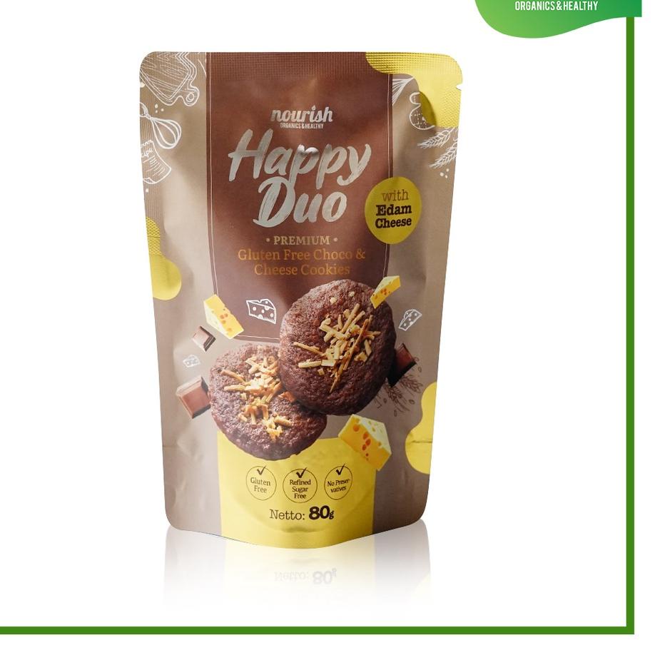 

GRATIS ONGKIR✅Happy Duo - Premium Gluten Free Choco Cheese Cookies with Edam Cheese 80gr|RA3