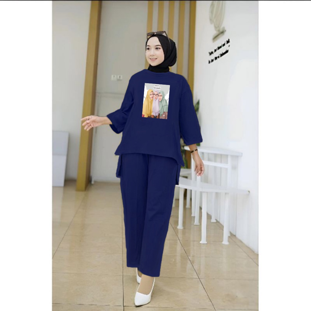 Setelan Tunik Muslim Hijab Best Friend / Blouse Wanita