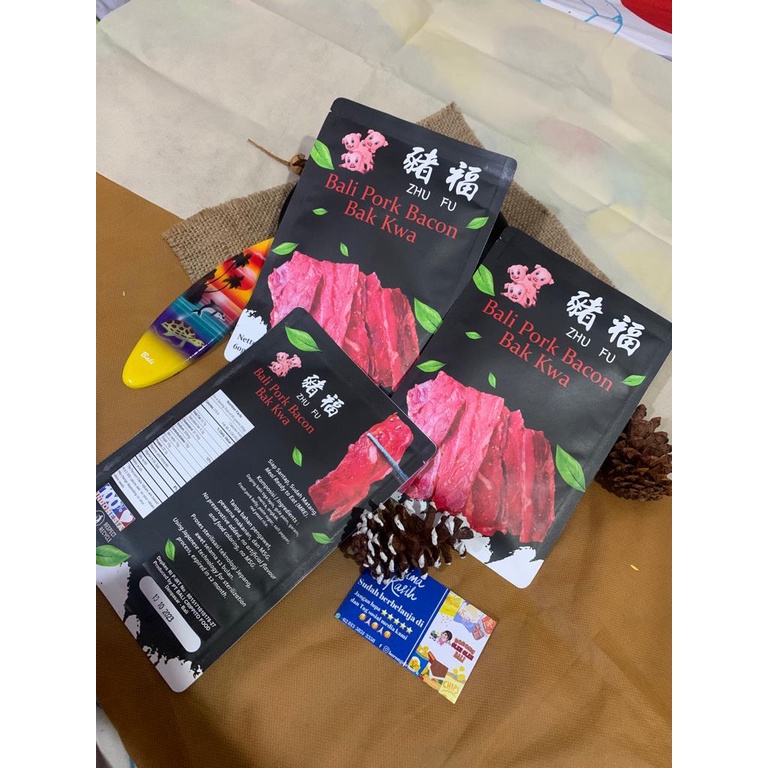 

ZHUFU BACON BALI DENDENG BABI BACON ZHUFU BAKHWA BABI DENDENG ZHU FU SNACKPACK 60 GRAM