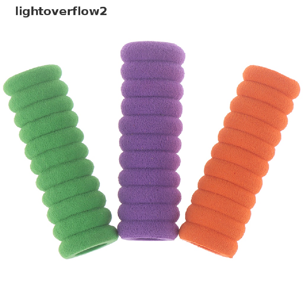 (lightoverflow2) 10pcs Grip Pensil Bahan Busa Lembut Nyaman Untuk Menulis Anak