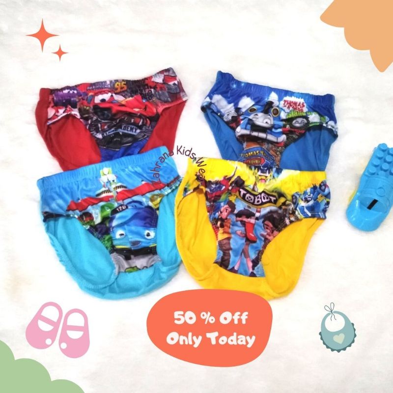 ZAHRANA - CELANA DALAM ANAK LAKI LAKI MOTIF SUPER HERO TAYO THOMAS / KEN KEN / CD ANAK COWOK