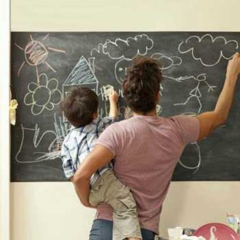 Stiker Dinding Papan Tulis Kapur / Whiteboard Flexible Dekorasi Kamar Belajar Menulis Menggambar Anak