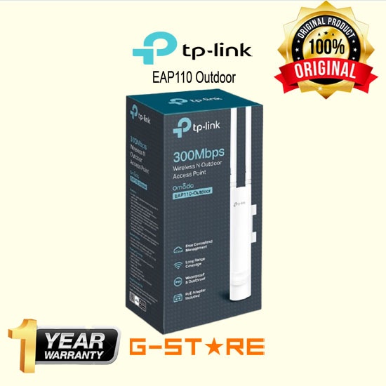 Tp-Link EAP110 300Mbps Wireless N Outdoor Access Point EAP 110 Murah Wifi Internet Original Garansi Tp-link eap110 outdoor  Original TP-LINK EAP110 Outdoor Access Point TP-Link EAP110 Outdoor Wireless Access Point 300Mbps 2Antene Resmi