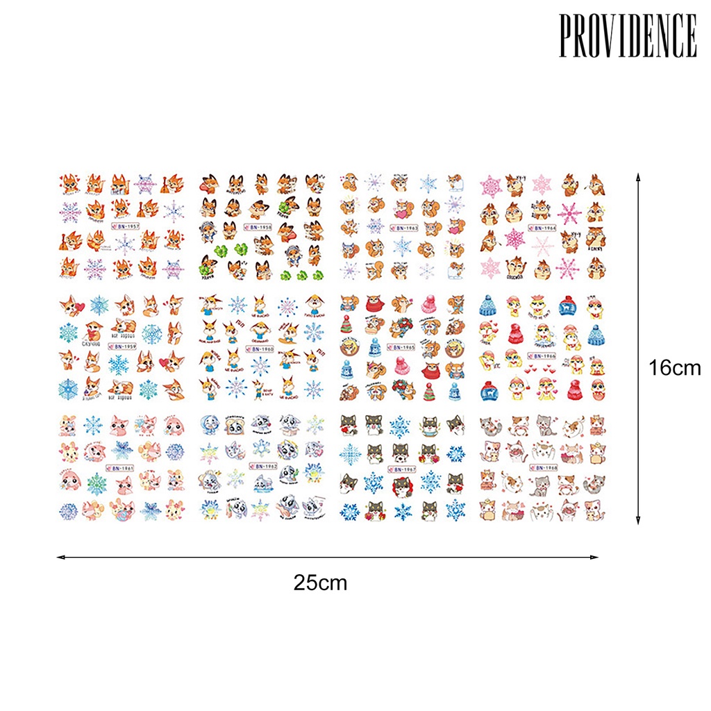 Stiker Kuku watermark Motif Rusa / Pohon Natal / Snowman