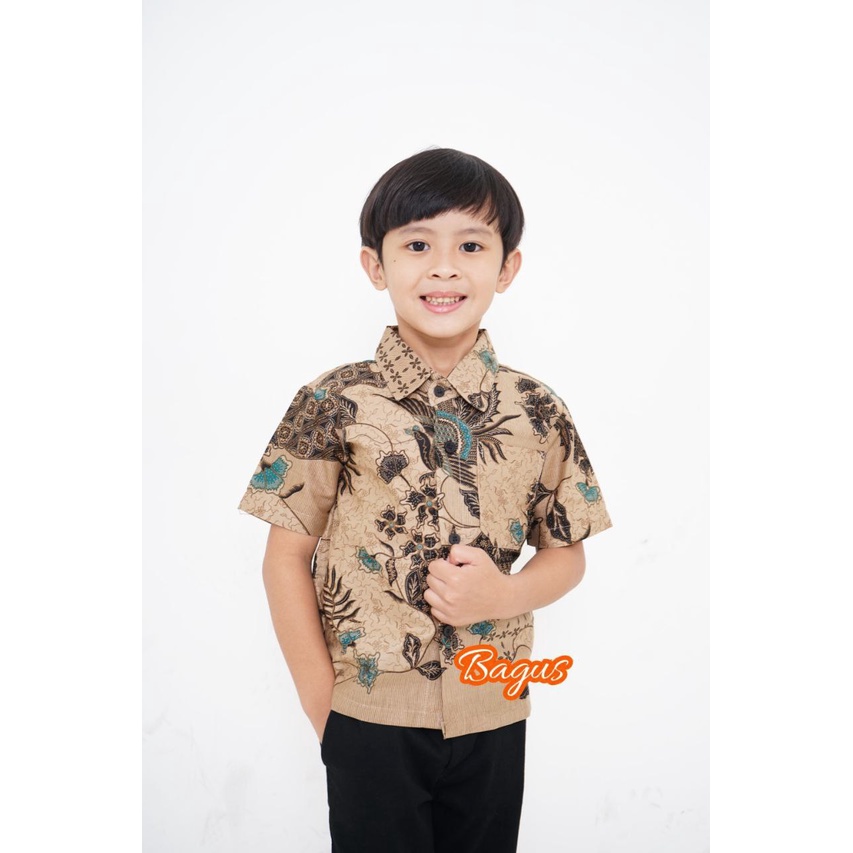 TERBARU Couple sweet || couple batik ayah dan Batik anak cowok BATIK COKLAT COKSU