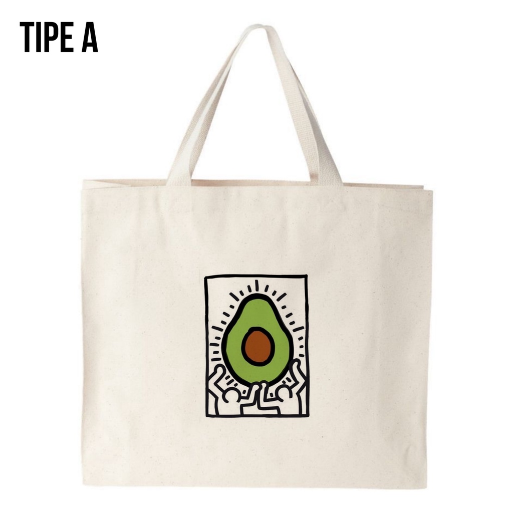 Tote Bag Canvas ALPUKAT / Tas Nudie Canvas / Tote Bag Kanvas / TIPE A