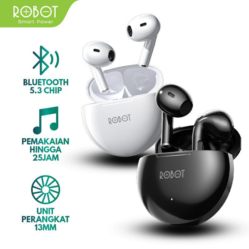 Headset Bluetooth Robot Flybuds T10 TWS Earphone Wireless 5.3 ORIGINAL