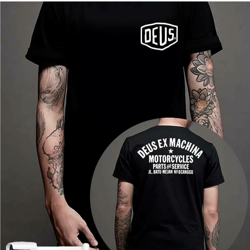Baju Kaos Deus Original 100% PRIA/WANITA Belakang Polos Cotton Combat 30s