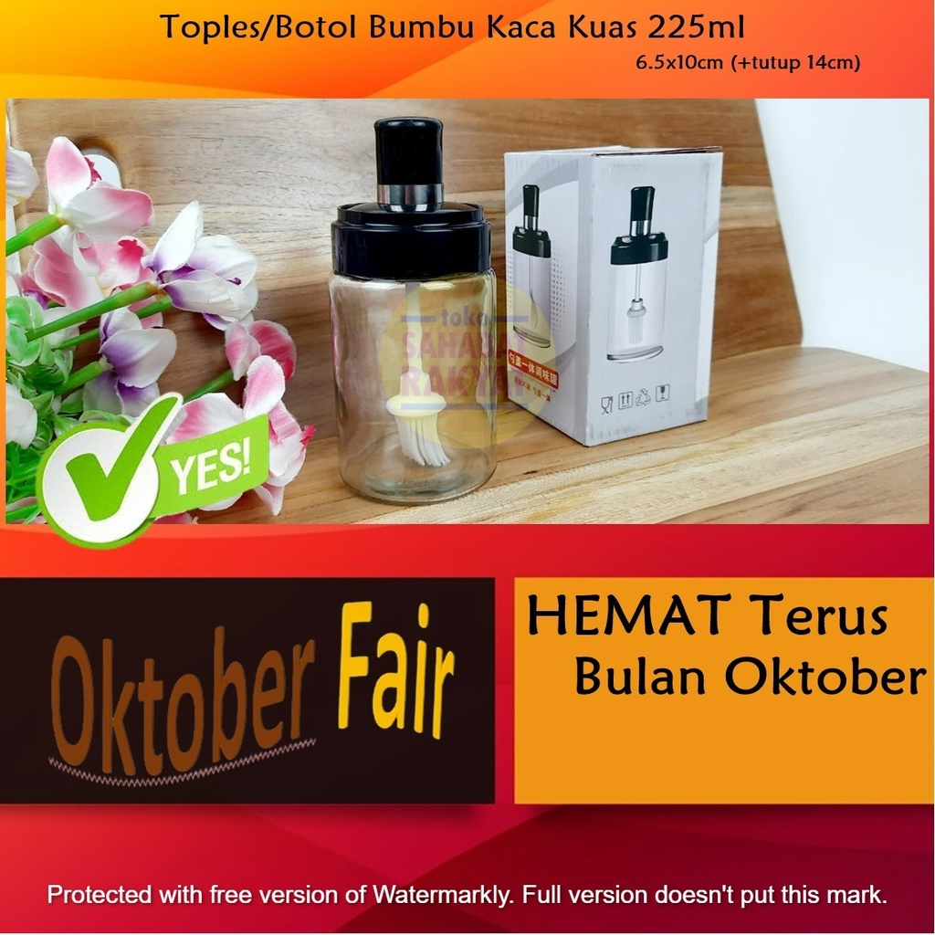 RML024O3 Toples/Botol Bumbu Kaca Kuas 225ml