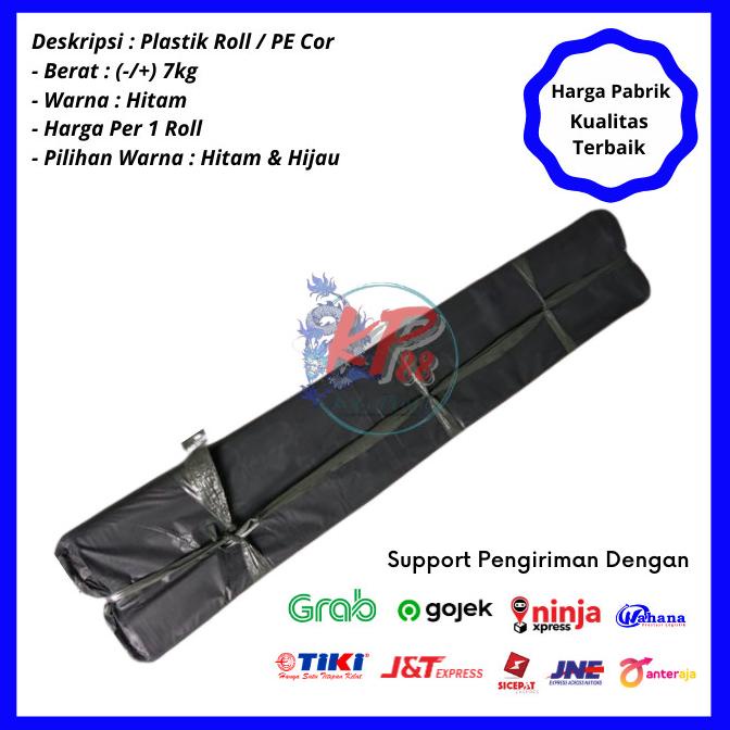 PE cor / Plastik Roll Hitam Hijau
