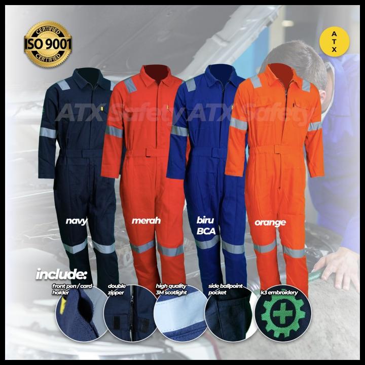 Wearpack Terusan Atx / Baju Safety Jumpsuit Atx / Wearpak / Werpak