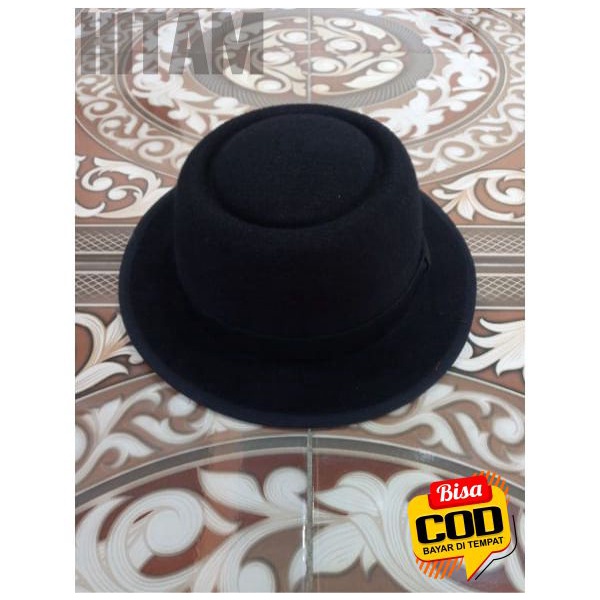 fedora pie hat topi bulat pork pie topi glen fredly harga grosir (BISA COD)